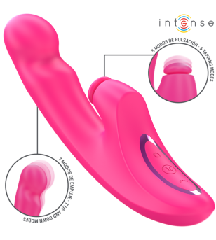 INTENSE - EMI VIBRATEUR 13,5 CM MULTIFONCTION 3 EN 1 10 VIBRATIONS ROSE