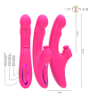 INTENSE - EMI VIBRATEUR 13,5 CM MULTIFONCTION 3 EN 1 10 VIBRATIONS ROSE