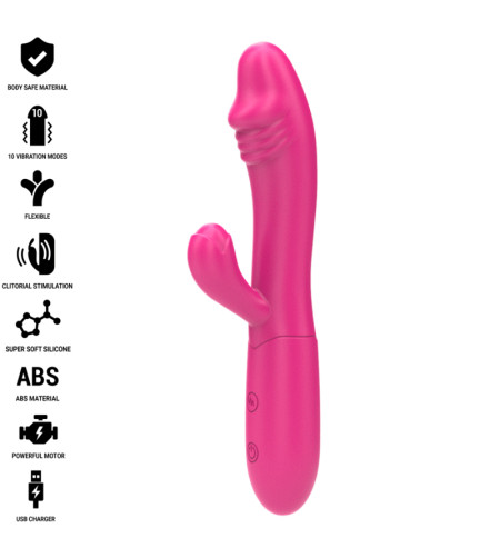 INTENSE - IVY VIBRATEUR FLEXIBLE 10 VIBRATIONS AVEC LANGUE STIMULANTE ROSE