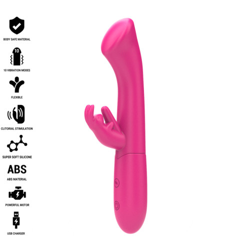 INTENSE - JULIETA VIBRATEUR RABBIT 18,6 CM 10 VIBRATIONS ROSE