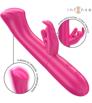 INTENSE - JULIETA VIBRATEUR RABBIT 18,6 CM 10 VIBRATIONS ROSE