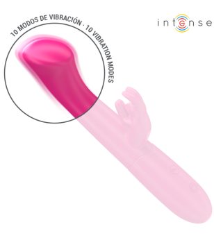 INTENSE - JULIETA VIBRATEUR RABBIT 18,6 CM 10 VIBRATIONS ROSE