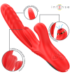 INTENSE - KAROL VIBRATEUR MULTIFONCTION POUSSÉE  STIMULATION  ONDES STIMULANTES ROUGE