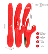 INTENSE - KAROL VIBRATEUR MULTIFONCTION POUSSÉE  STIMULATION  ONDES STIMULANTES ROUGE