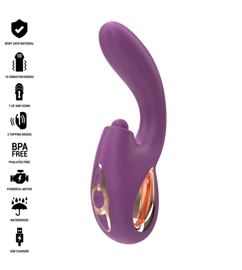 INTENSE - LALI VIBRATEUR MULTIFONCTION POINT G TAPPING  THRUST  VIBRATION VIOLET