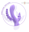 INTENSE - MIKO TRIPLE VIBRATEUR LAPIN  STIMULATEUR  ANAL 7 VIBRATIONS VIOLET