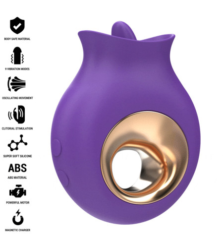 INTENSE - TULI STIMULATEUR CLITORIS 9 VIBRATIONS  9 OSCILLATIONS VIOLET