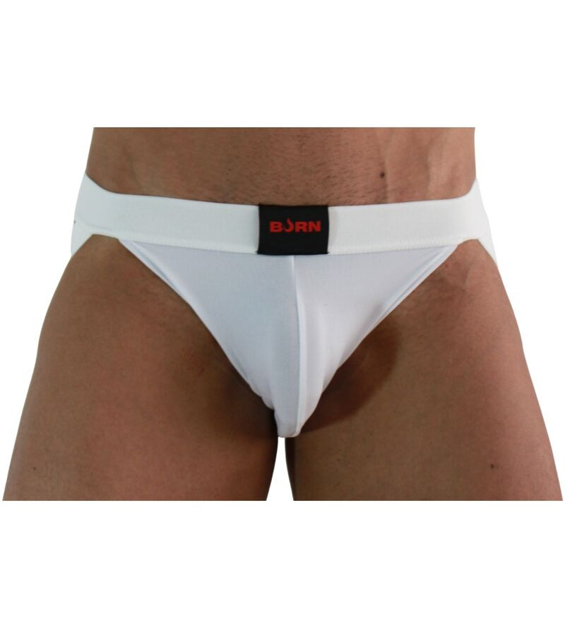 BURN - 007 JOCK LYCRA BLANC XL