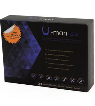 500 COSMETICS - U-MAN AUGMENTE LA TAILLE DU PÉNIS ET LA PUISSANCE SEXUELLE - 30 CAPSULES