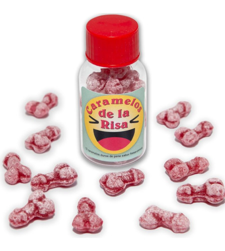 DIABLO PICANTE - 12 BONBONS RIRE EN FORME DE PÉNIS FRAISE/CERISE