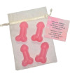 DIABLO PICANTE - 4 MINI SAVONS PARFUMÉS EN FORME DE PÉNIS ROSE