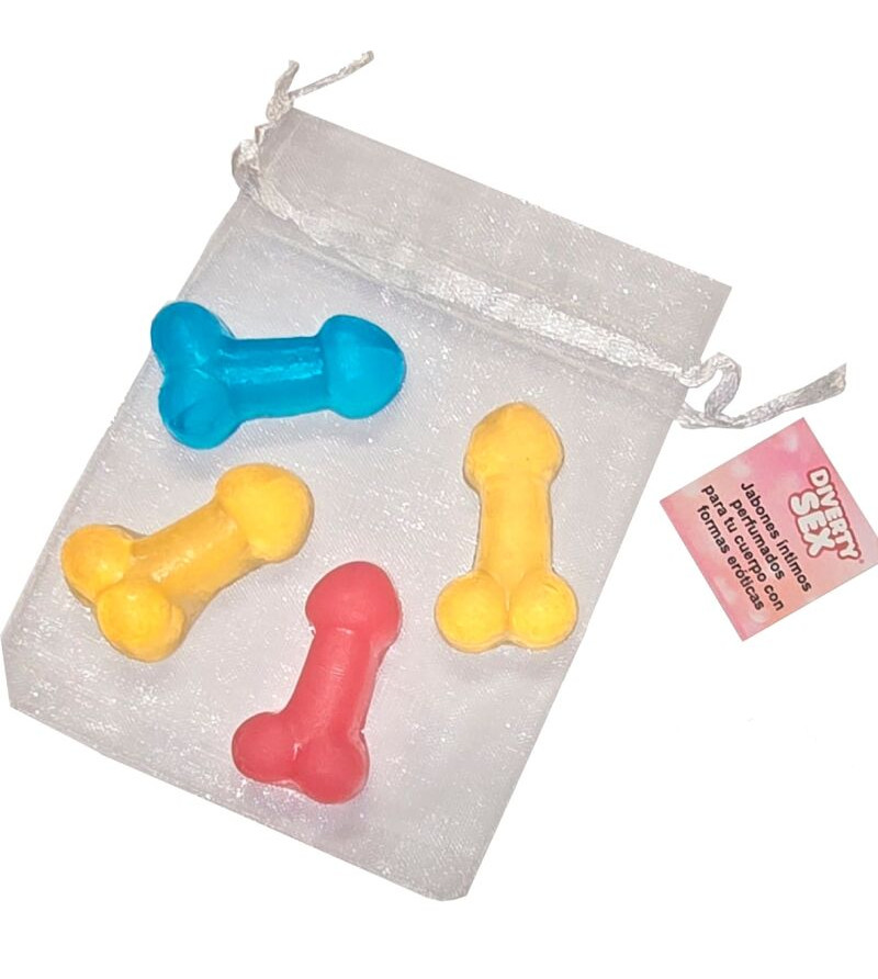 DIABLO PICANTE - 4 MINI SAVONS PARFUMÉS EN FORME DE PÉNIS