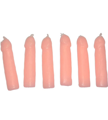 DIABLO PICANTE - 6 BOUGIES EN FORME DE PÉNIS CHAIR