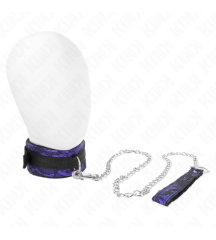 KINK - COLLIER COURT EN DENTELLE DE VELOURS AVEC CEINTURE 105 CM AVEC GARNITURE EN NYLON 44 X 5,5 CM