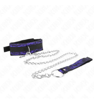 KINK - COLLIER COURT EN DENTELLE DE VELOURS AVEC CEINTURE 105 CM AVEC GARNITURE EN NYLON 44 X 5,5 CM