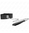 KINK - COLLIER AVEC CEINTURE 65 CM AVEC LARGE BRACELET NOIR AJUSTABLE 33,5-41 CM X 5 CM