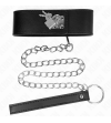KINK - COLLIER AVEC CEINTURE 65 CM AVEC LARGE BRACELET NOIR AJUSTABLE 33,5-41 CM X 5 CM
