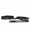 KINK - COLLIER AVEC CEINTURE 116 CM BRACELET NOIR AJUSTABLE 32-50 CM X 8 CM