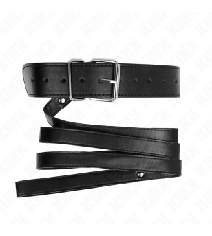 KINK - COLLIER AVEC CEINTURE 116 CM BRACELET NOIR AJUSTABLE 32-50 CM X 8 CM