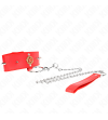 KINK - COLLIER DIAMANTS ROUGES AVEC CEINTURE 65 CM AJDUSTABLE 35-51 CM X 7 CM