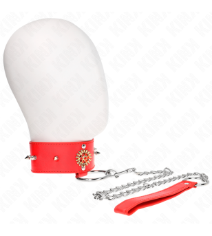KINK - COLLIER DIAMANTS ROUGES AVEC CEINTURE 65 CM AJDUSTABLE 35-51 CM X 7 CM