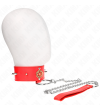 KINK - COLLIER DIAMANTS ROUGES AVEC CEINTURE 65 CM AJDUSTABLE 35-51 CM X 7 CM