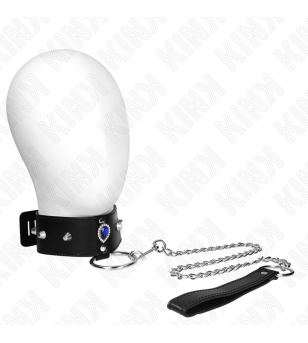 KINK - COLLIER 65 CM AVEC BRACELET AVEC DIAMANTS BLEU AJUSTABLE 36-43 CM X 5 CM