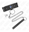 KINK - COLLIER 65 CM AVEC BRACELET AVEC DIAMANTS BLEU AJUSTABLE 36-43 CM X 5 CM