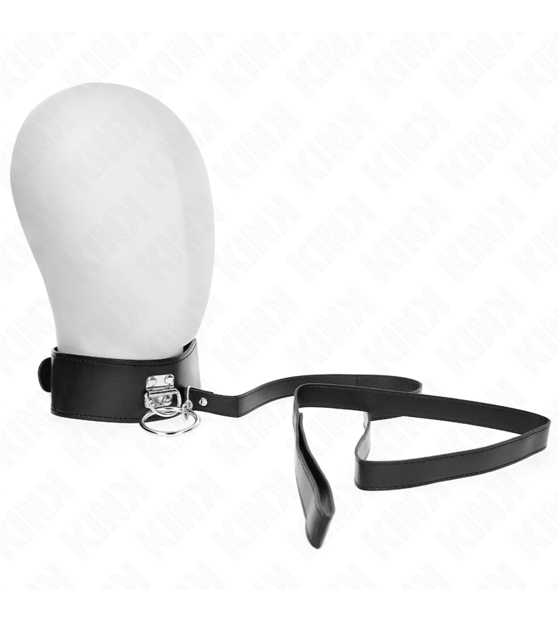 KINK - LAISSE CLOUTÉE 116 CM COLLIER AVEC SANGLE EN CUIR 50 X 5 CM