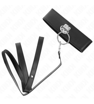 KINK - LAISSE CLOUTÉE 116 CM COLLIER AVEC SANGLE EN CUIR 50 X 5 CM