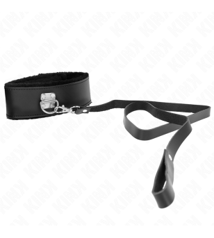 KINK - COLLIER AVEC CEINTURE 116 CM AVEC BRACELET EN CUIR NOIR AJUSTABLE 40-48 CM X 6 CM