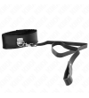 KINK - COLLIER AVEC CEINTURE 116 CM AVEC BRACELET EN CUIR NOIR AJUSTABLE 40-48 CM X 6 CM