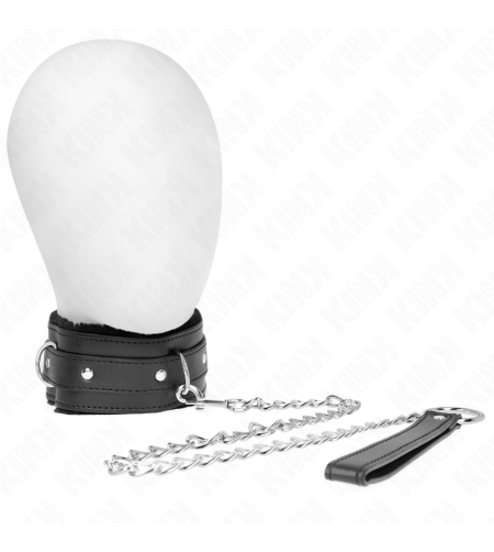 KINK - COLLIER AVEC LAISSE 65 CM AVEC RESTRICTIONS NOIR 36-42 CM X 5,5 CM