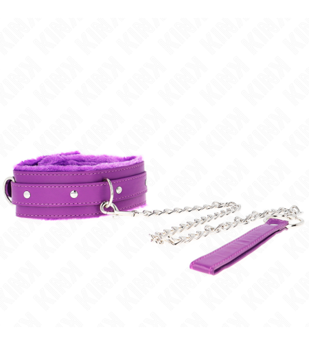 KINK - COLLIER AVEC LAISSE 65 CM AVEC RESTRICTIONS VIOLET 36-42 CM X 5,5 CM