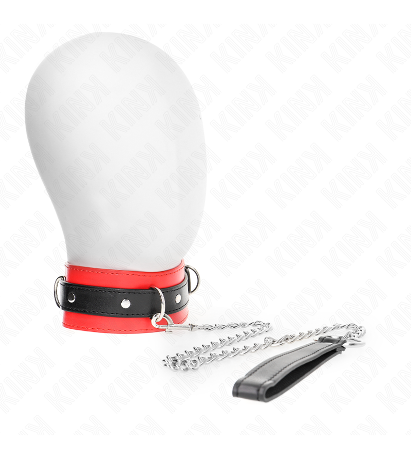 KINK - COLLIER AVEC CEINTURE 65 CM AVEC SANGLE ROUGE 54 X 4,5 CM