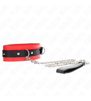 KINK - COLLIER AVEC CEINTURE 65 CM AVEC SANGLE ROUGE 54 X 4,5 CM