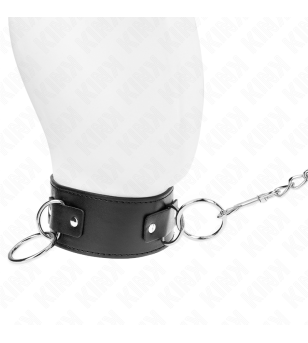 KINK - COLLIER AVEC LAISSE 65 CM 3 ANNEAUX MODÈLE 2 RÉGLABLE 36-43 CM X 5 CM