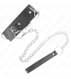 KINK - COLLIER AVEC LAISSE 65 CM 3 ANNEAUX MODÈLE 2 RÉGLABLE 36-43 CM X 5 CM