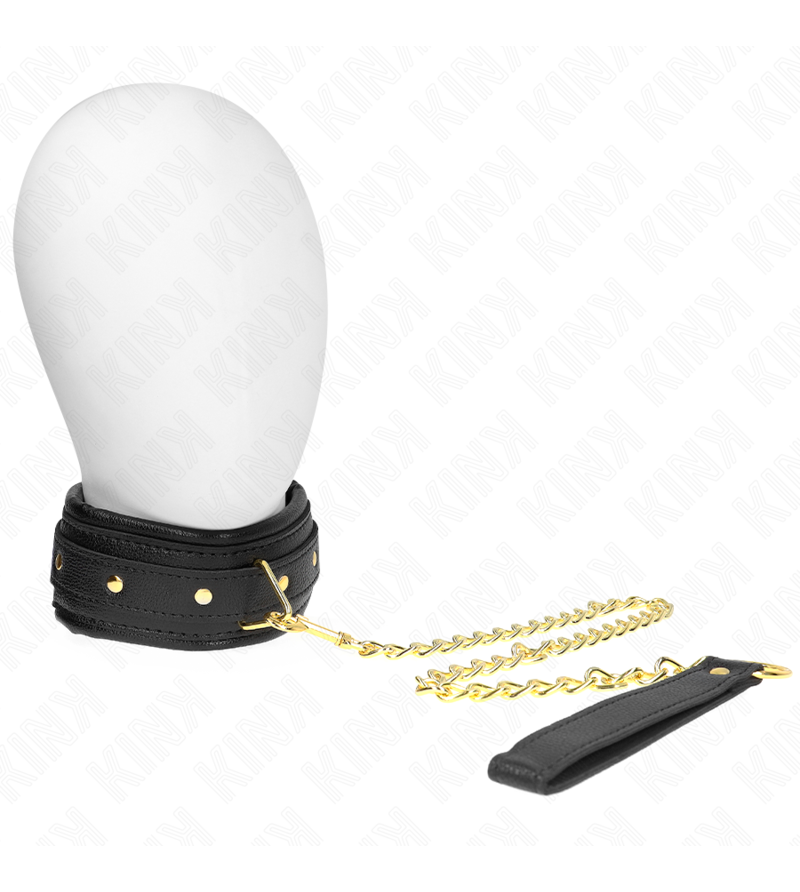 KINK - COLLIER AVEC BRACELET IMITATION CUIR ÉPONGE MODÈLE 1 RÉGLABLE 37-54 CM X 3 CM