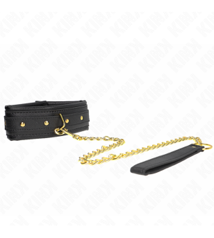 KINK - COLLIER AVEC BRACELET IMITATION CUIR ÉPONGE MODÈLE 1 RÉGLABLE 37-54 CM X 3 CM