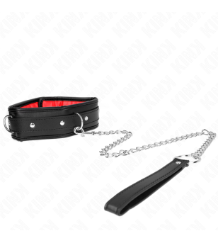 KINK - COLLIER AVEC BRACELET IMITATION CUIR ÉPONGE MODÈLE 3 RÉGLABLE 37-54 CM X 3 CM