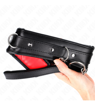 KINK - COLLIER AVEC BRACELET IMITATION CUIR ÉPONGE MODÈLE 3 RÉGLABLE 37-54 CM X 3 CM