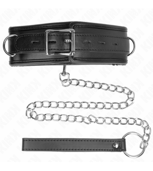 KINK - COLLIER AVEC BRACELET IMITATION CUIR ÉPONGE MODÈLE 3 RÉGLABLE 37-54 CM X 3 CM