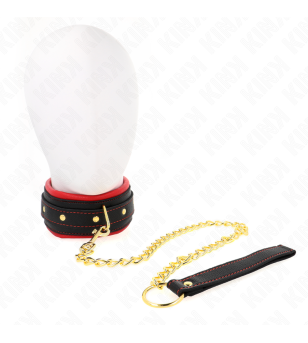 KINK - COLLIER AVEC LAISSE EN TISSU UNI AJUSTABLE 33-48 CM X 5,7 CM