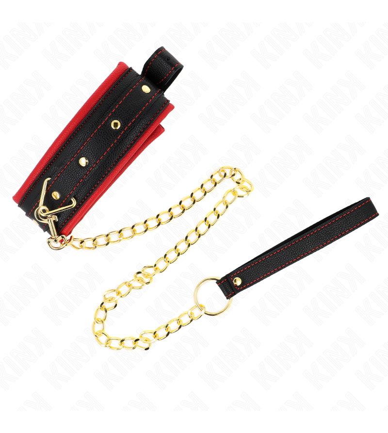 KINK - COLLIER AVEC LAISSE EN TISSU UNI AJUSTABLE 33-48 CM X 5,7 CM