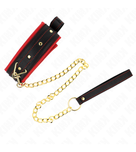 KINK - COLLIER AVEC LAISSE EN TISSU UNI AJUSTABLE 33-48 CM X 5,7 CM