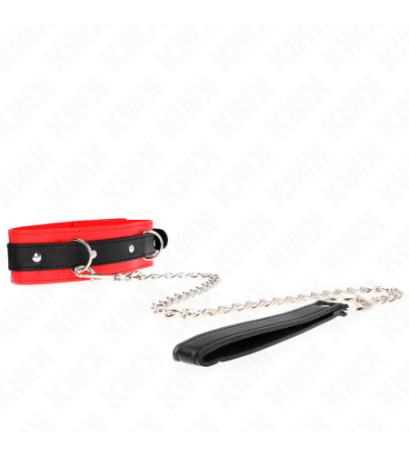 KINK - COLLIER MODÈLE BASIC AVEC LAISSE 65 CM MODÈLE 3 ROUGE 53 X 5 CM