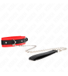 KINK - COLLIER MODÈLE BASIC AVEC LAISSE 65 CM MODÈLE 3 ROUGE 53 X 5 CM