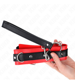 KINK - COLLIER MODÈLE BASIC AVEC LAISSE 65 CM MODÈLE 3 ROUGE 53 X 5 CM