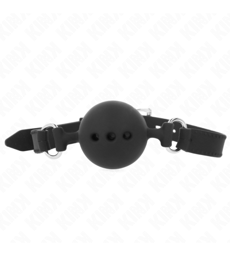 KINK - BÂTON ENTIEREMENT SILICONE 55 x 2 CM AVEC BOULE 4,5 CM TAILLE M NOIR AJUSTABLE 35-51 CM